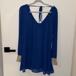 Royal blue mini dress